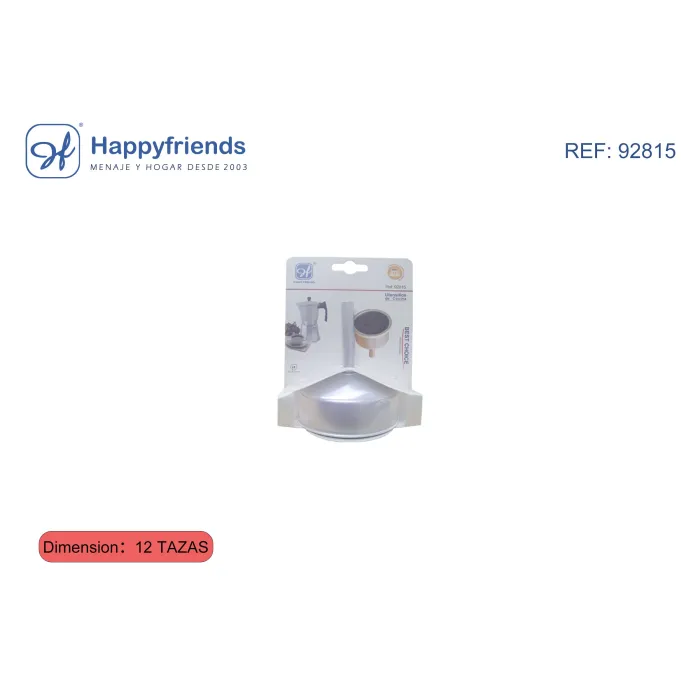 Embudo de Cafetera - Happy Friend, Con 12 tazas