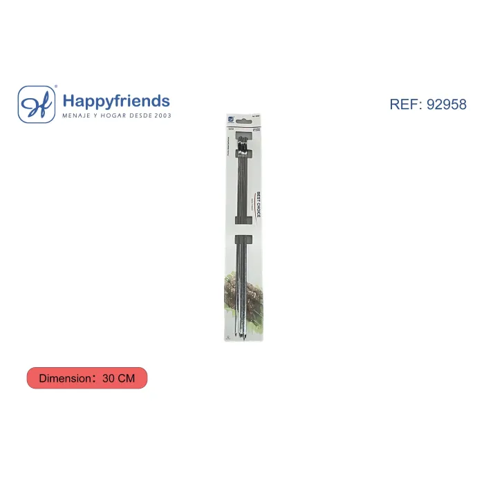 Brocheta de Metal para Barbacoa - Happy Friend, 30 cm