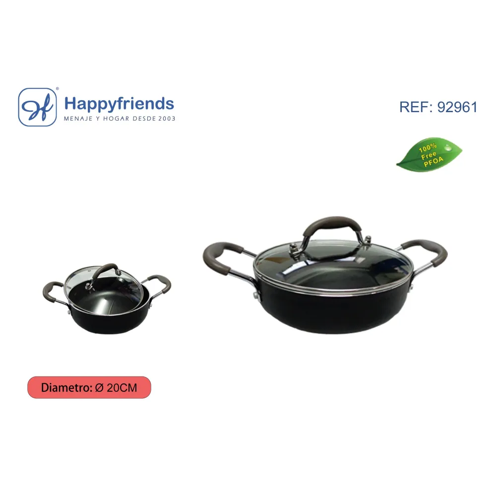 Tartera de Aluminio para Inducción - Happy Friend: Cocina eficientemente con calidad y comodidad.