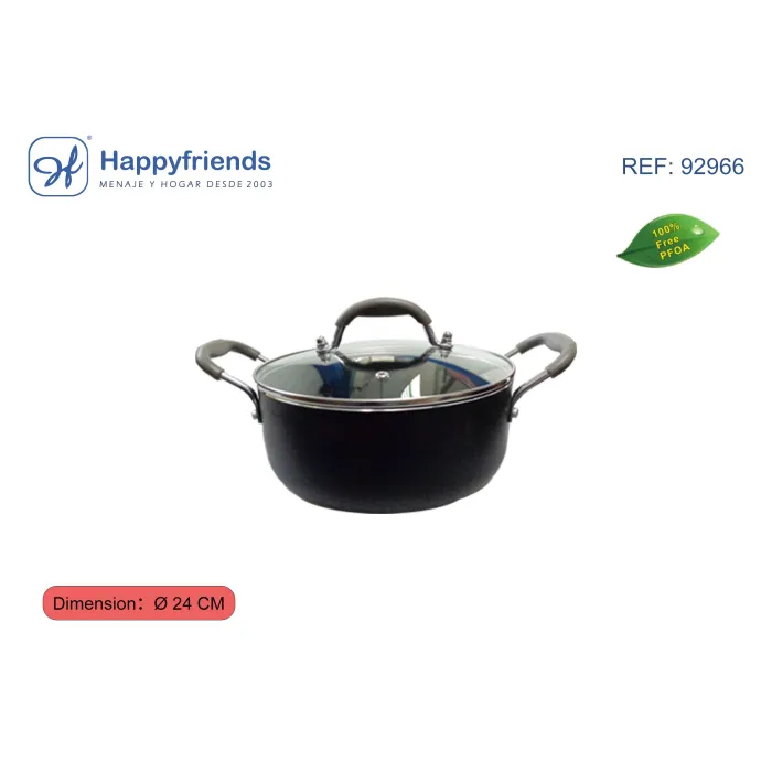 Olla de Aluminio para Inducción - Happy Friend, Ø24 cm