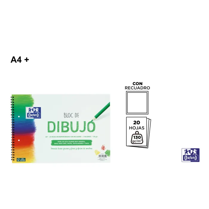 Cuaderno Europeanbook 1 A4+ 80 hojas 5 × 5 Impresión Personalizada - Oxford