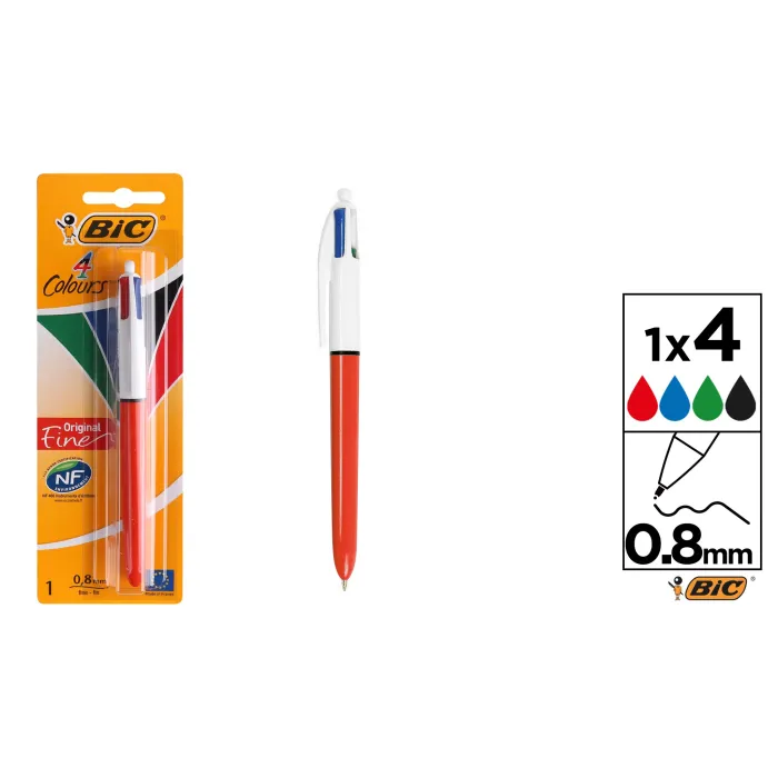 Boligrafo Bic Cristal Fine 0.8 Mm Roja