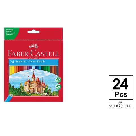 Estuche 24 Lápices Colores Hexagonal - FABER CASTELL
