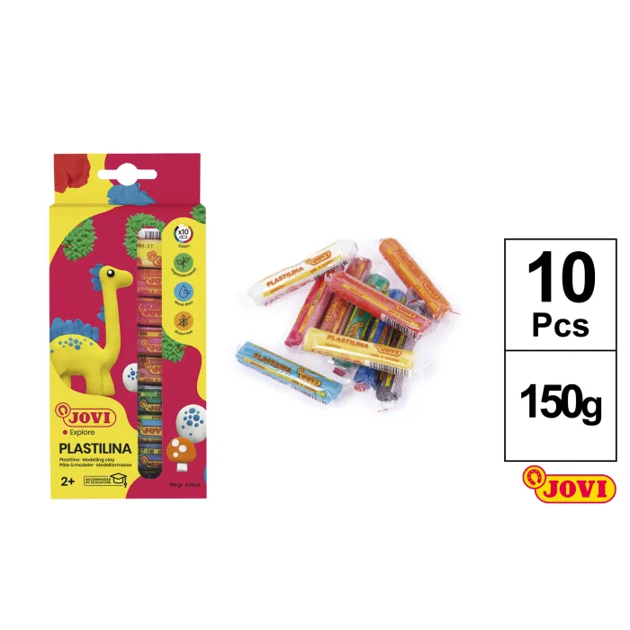 Plastilina Estuche 10 Barras 15g Colores Surtidos - Jovi