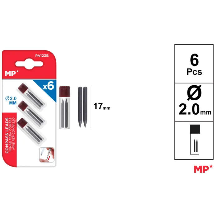 Minas para compás 17mm Blister - MP