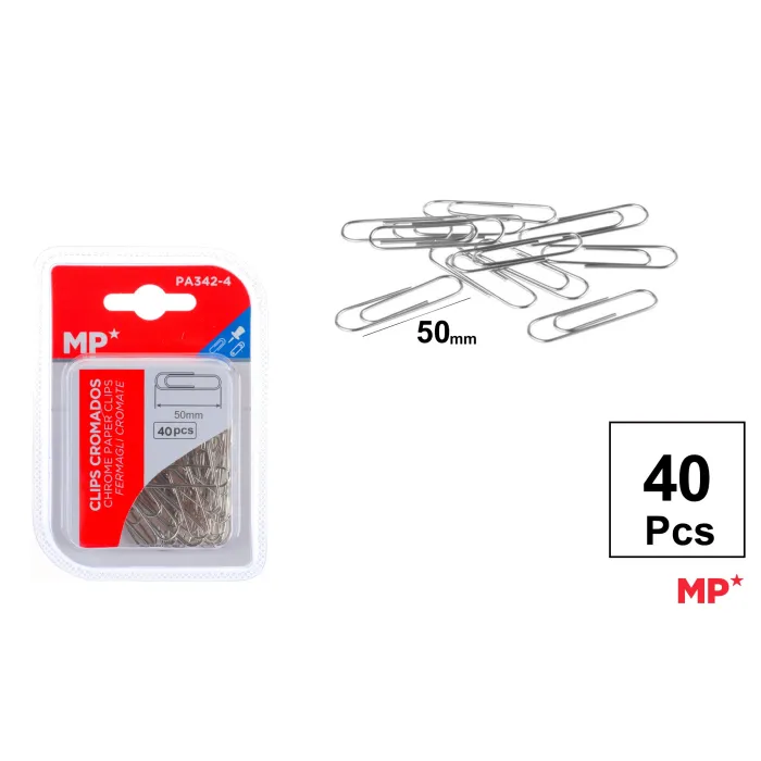 Clips cromados 50mm 40uds - MP