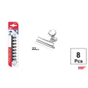 Pinza de Acero Cromado 22mm 8uds - MP
