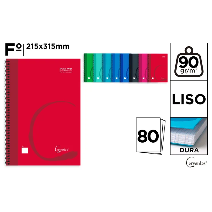 Cuaderno Esp. Fº 80h 90gr. Liso - MP