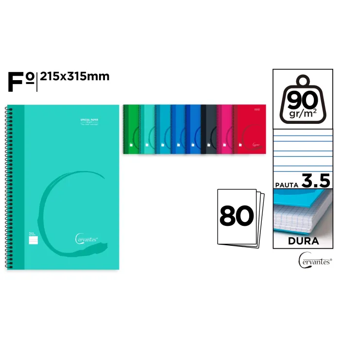 Cuaderno Esp. Fº 80h 90gr. Pauta 3.5 - MP