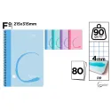 Cuaderno Esp. Fº 80H 90gr. PP Pastel - MP