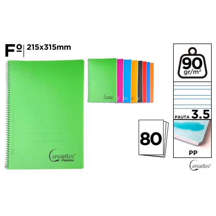 Cuaderno Folio Pauta 3.5 80H PP - MP