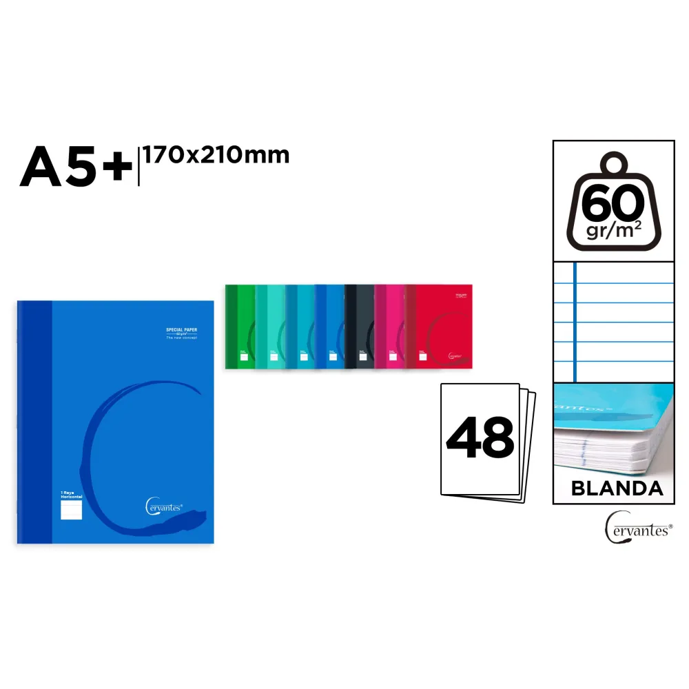 Cuaderno Grapada 4º 48H 60gr Horizontal - MP