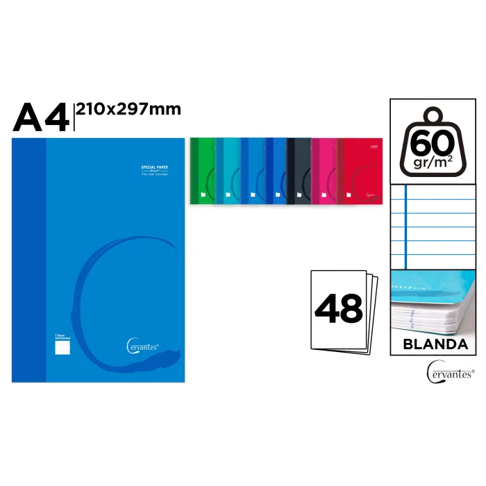 Cuaderno Grapada A4 48H 60gr Horizontal - MP