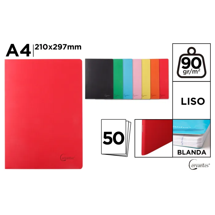 Cuaderno Grapada A4 50H 90gr Liso - MP