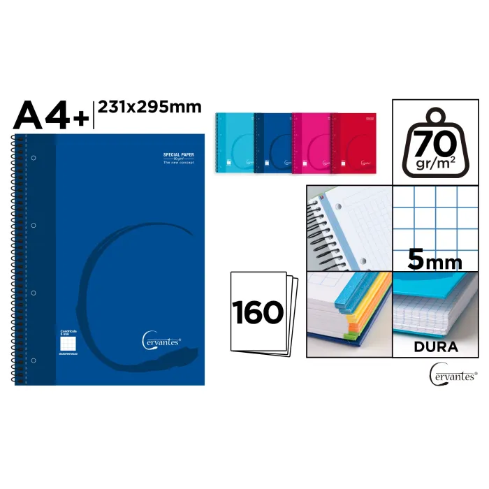 Cuaderno Extradura A4 160H Cuadrícula - MP