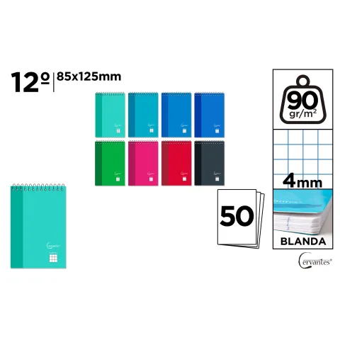 Block Doceavo 50H Cuadro 12º 85x125mm - MP