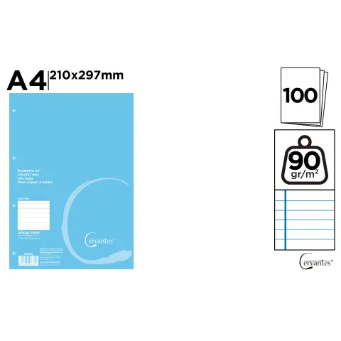 Recambios 1 Raya A4 90g 100h 4 Taladro - MP
