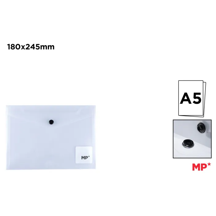 Carpeta Sobre con Botón Transparente A5 - MP