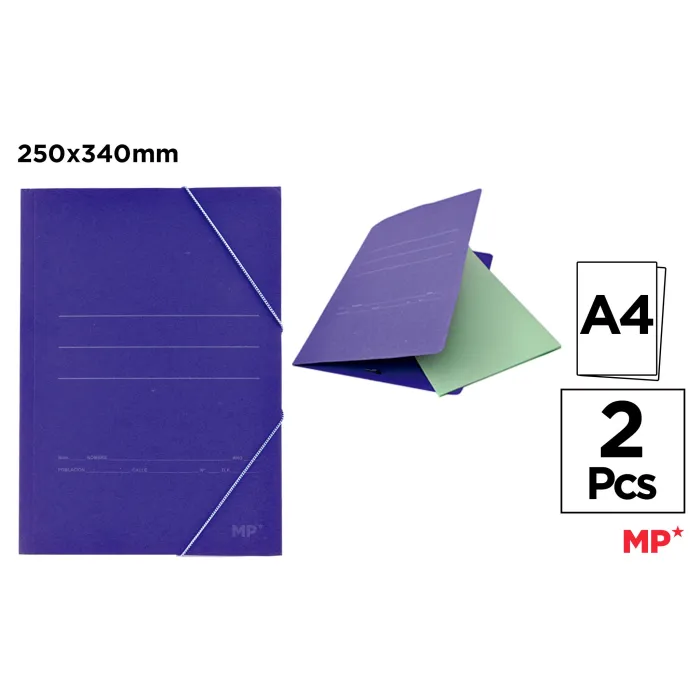 CARPETA AZUL SIN SOLAPA A4 - MP