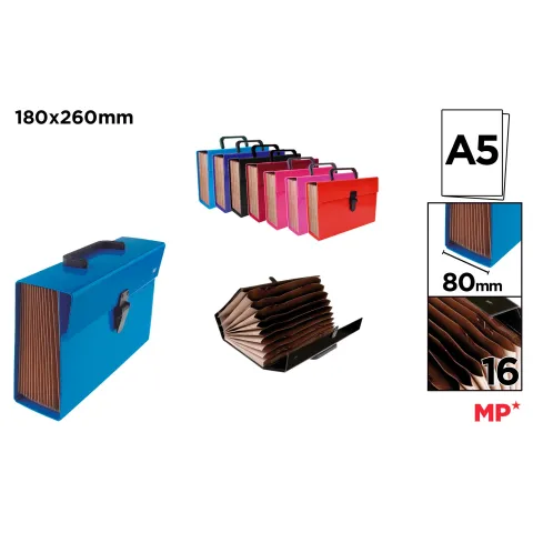 Maletín con fuelle y asa 26x18x8cm - MP