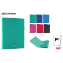 Carpeta con solapa y goma tamaño folio de colores surtidos - MP