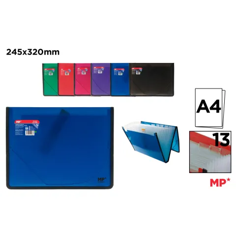 Carpeta fuelle con refuerzo y goma A4 T - MP