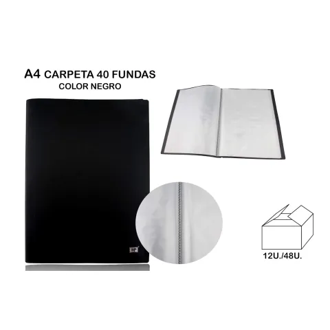 Carpeta Funda Negro 40 FUNDAS - MP