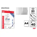 Carpeta 40 fundas A4 con goma transparente - MP