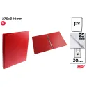 CARPETA PVC ALTA CALIDAD F 4 ANILLA 25 MM ROJO - MP