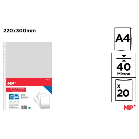 Fundas 20 uds 40 micras 22x30cm piel naranja - MP