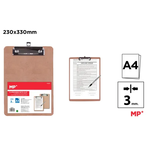 Carpeta de Madera con Pinza A4 230mm×330mm - MP