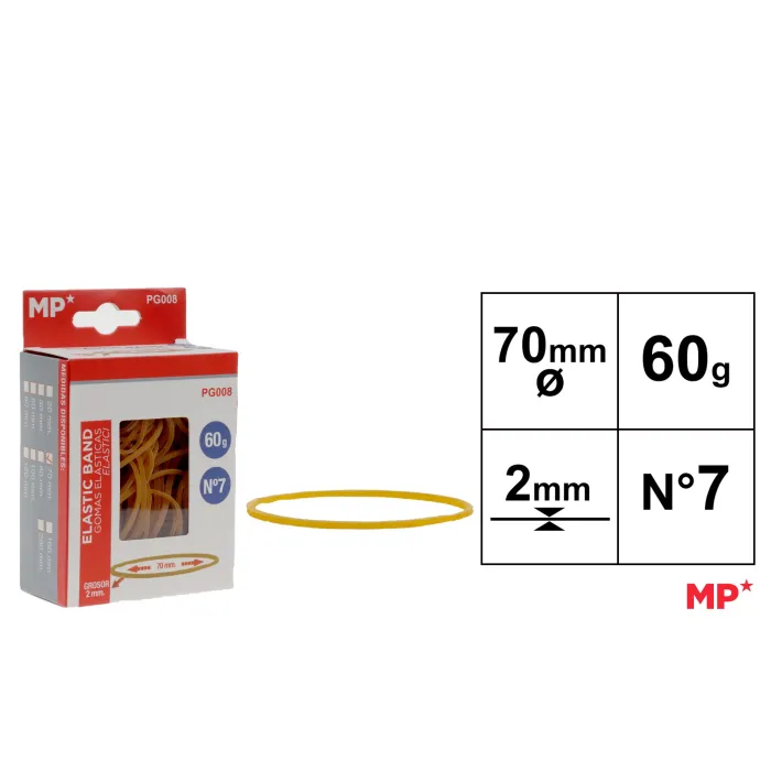 Gomas elásticas 60g 70x2mm N7 - MP