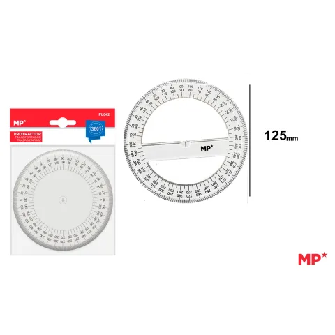 Regla Medidor de Ángulos 360° - MP