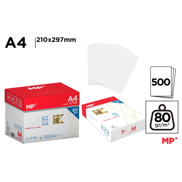 Papel A4 80g 500 Hojas - MP