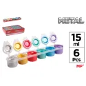Témpera 6 colores metalizados 15ml - MP