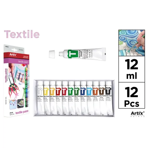 Pintura textil 12 tubos - MP