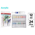 Pintura Acrílica 24 Tubos x 12ml - MP