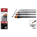 Set de Pinceles Cortos Sintéticos N°2, N°5, N°10, N°15 y N°20 - MP
