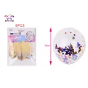 Pack de 6 Globos Látex Transparentes con Confeti Metálico en Forma ...