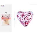 Pack de 4 Globos Látex Transparentes en Forma de Corazón con Confet...