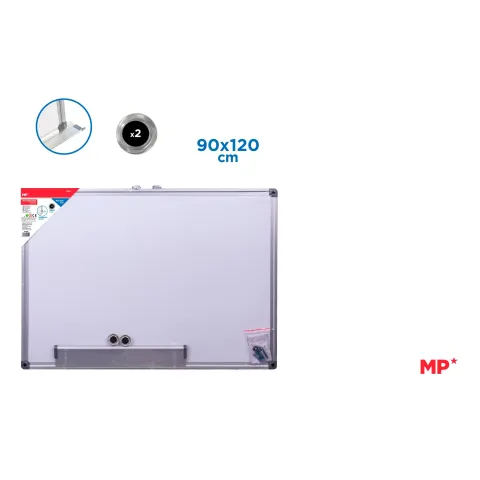 Pizarra Blanca con Marco de Aluminio 90x120 cm MP