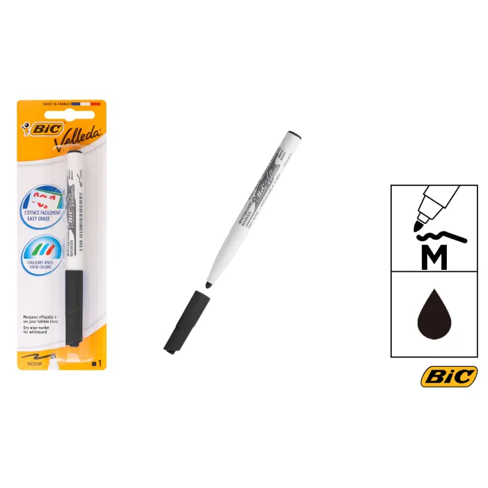 Marcador Velleda BL 1 - BIC, Negro