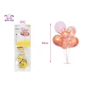 Set de globos de corona oro rosa con soporte - 7 piezas - 80cm - Pa...