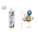 Set de globos de corona oro con soporte - 7 piezas - 80cm - PartyGO