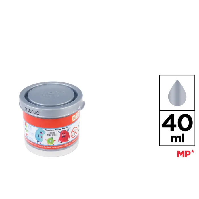 Témpera, 40 ml, Plata