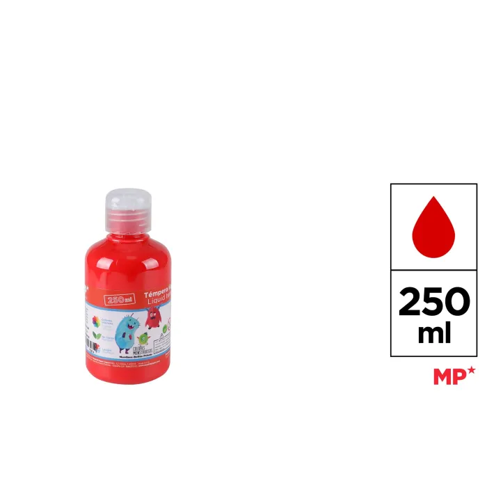 Témpera, 250 ml, Rojo