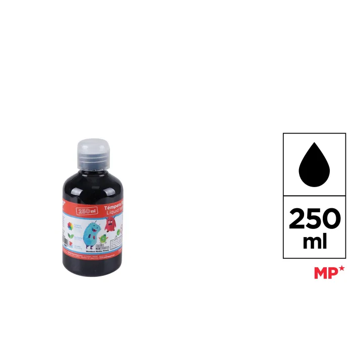 Témpera, 250 ml, Negro