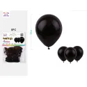 Pack de 8 Globos de Látex Mate en Color Negro 30cm - PartyGO