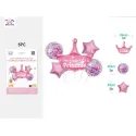 Set de Globos Mylar "Happy Birthday" Princesa - PartyGO