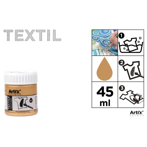 Pintura Textil 45ml Metalizada - MP